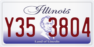 IL license plate Y353804