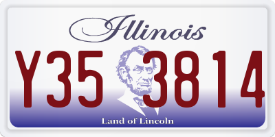 IL license plate Y353814