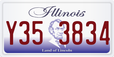 IL license plate Y353834