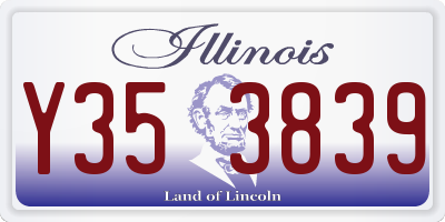 IL license plate Y353839