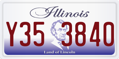 IL license plate Y353840