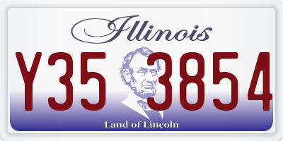 IL license plate Y353854