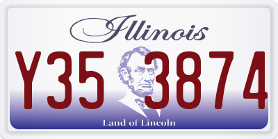 IL license plate Y353874