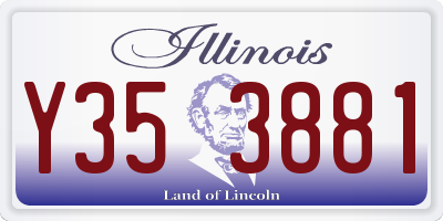 IL license plate Y353881