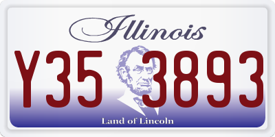 IL license plate Y353893