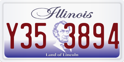 IL license plate Y353894