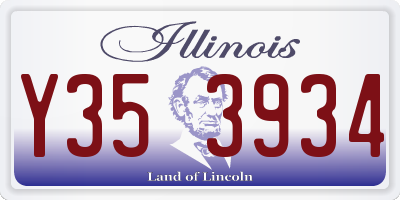 IL license plate Y353934