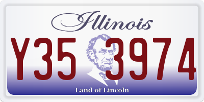 IL license plate Y353974