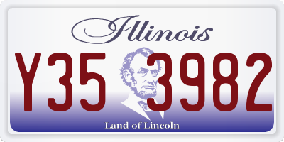 IL license plate Y353982