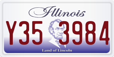 IL license plate Y353984