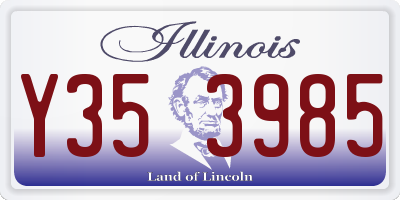 IL license plate Y353985