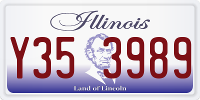 IL license plate Y353989