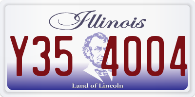 IL license plate Y354004