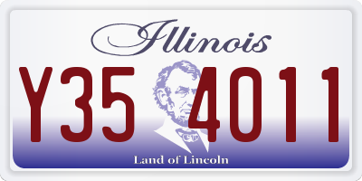 IL license plate Y354011