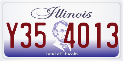 IL license plate Y354013
