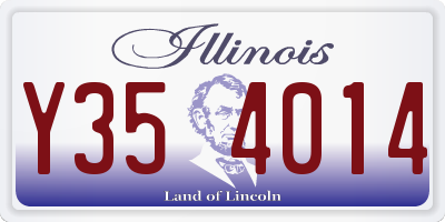 IL license plate Y354014