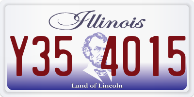 IL license plate Y354015