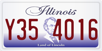 IL license plate Y354016