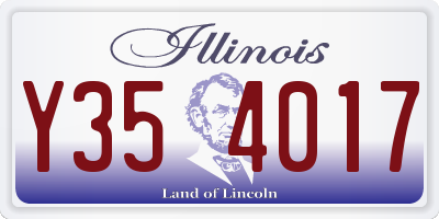IL license plate Y354017
