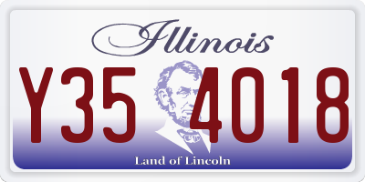 IL license plate Y354018