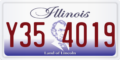 IL license plate Y354019