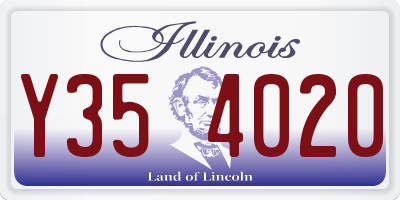 IL license plate Y354020