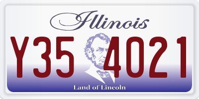 IL license plate Y354021