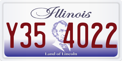 IL license plate Y354022