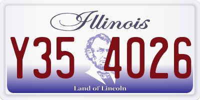IL license plate Y354026
