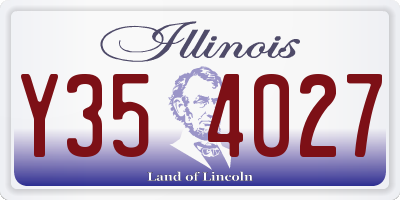 IL license plate Y354027