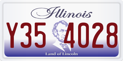 IL license plate Y354028