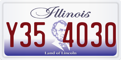 IL license plate Y354030
