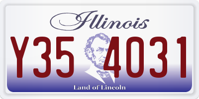 IL license plate Y354031