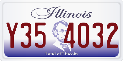IL license plate Y354032