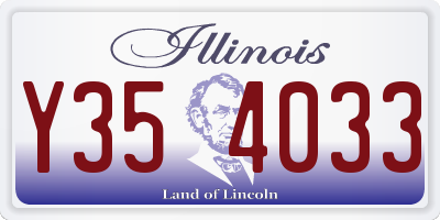 IL license plate Y354033