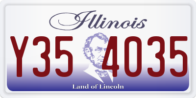 IL license plate Y354035