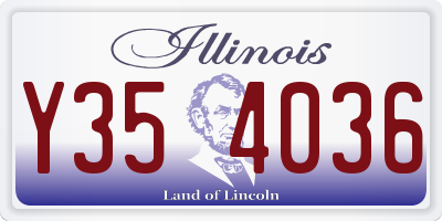 IL license plate Y354036