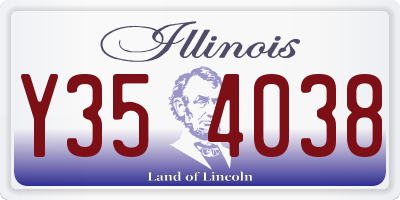 IL license plate Y354038