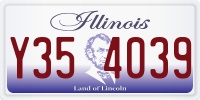 IL license plate Y354039
