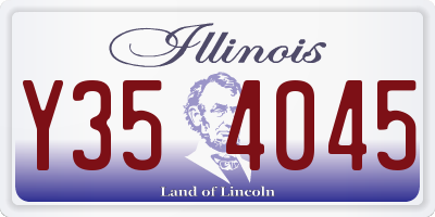 IL license plate Y354045