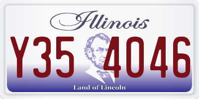 IL license plate Y354046