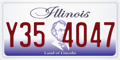 IL license plate Y354047