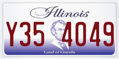 IL license plate Y354049