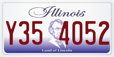 IL license plate Y354052