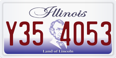 IL license plate Y354053