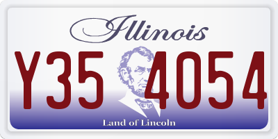 IL license plate Y354054