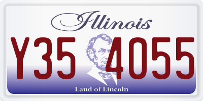 IL license plate Y354055