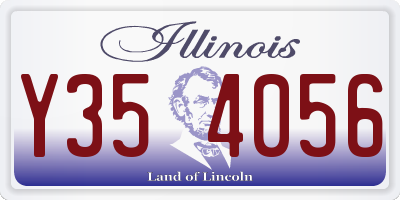 IL license plate Y354056