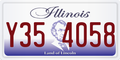 IL license plate Y354058