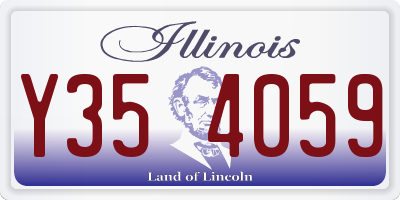 IL license plate Y354059